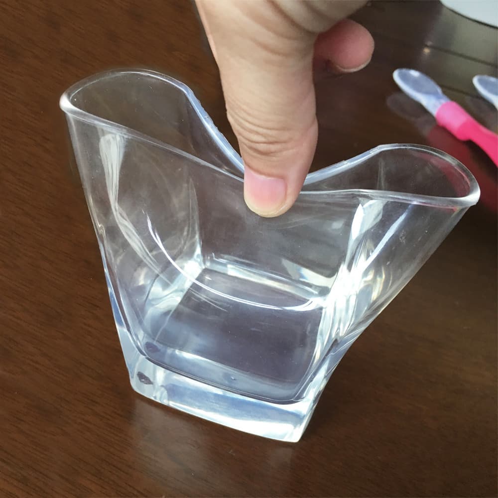 New Design transparent food grade silicone Baby drinking Cup